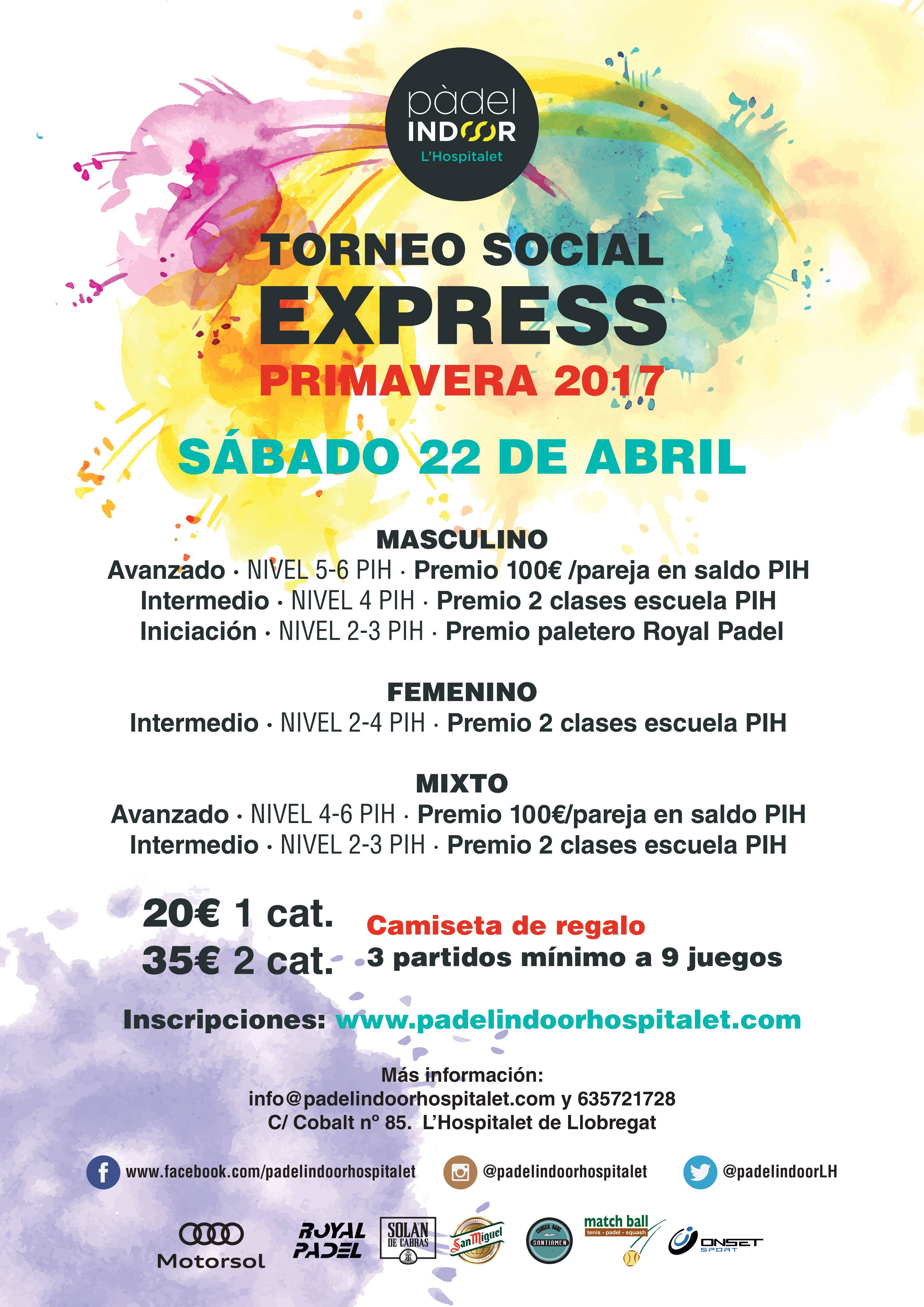 torneo express primavera 2017 padel indoor hospitalet